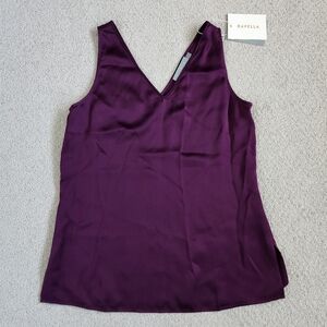 Ravella Amalfi 100% Silk Tank XXS (Purple)